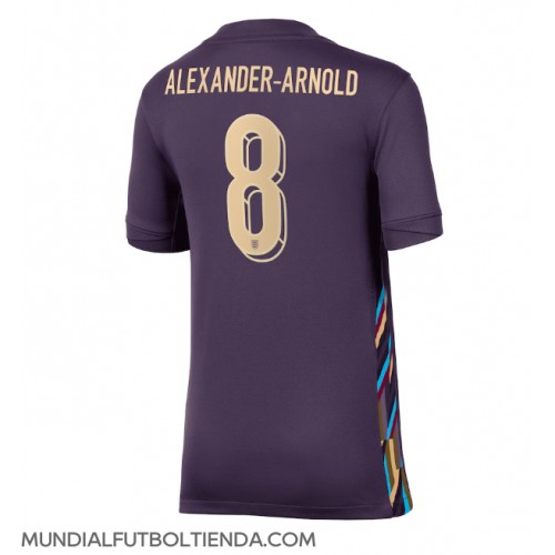 Camiseta Inglaterra Alexander-Arnold #8 Segunda Equipación Replica Eurocopa 2024 para mujer mangas cortas